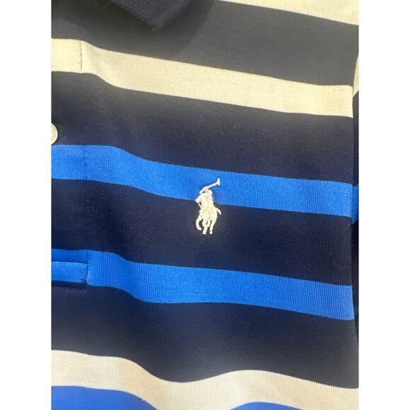 Polo Ralph Lauren Blue Baby Performance Polo Shirt Toddler Size 2T White Pony - Picture 2 of 6